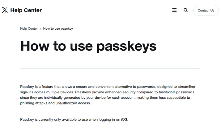 浈江苹果维修店铺分享iOS用户如何通过通行密钥(Passkey)登录 